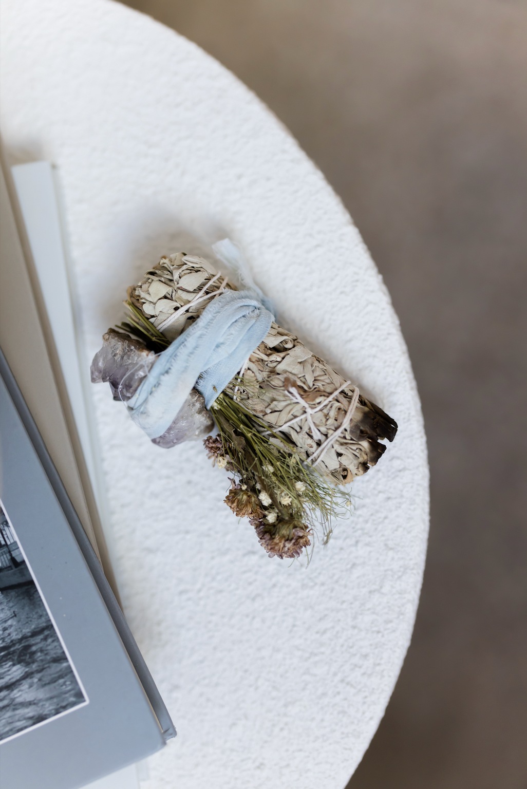 sage spray and flower bundle