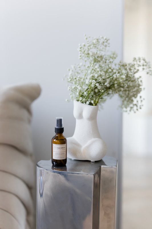 sage spray and flower bundle